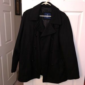 Old Navy Black Pea Coat-Medium